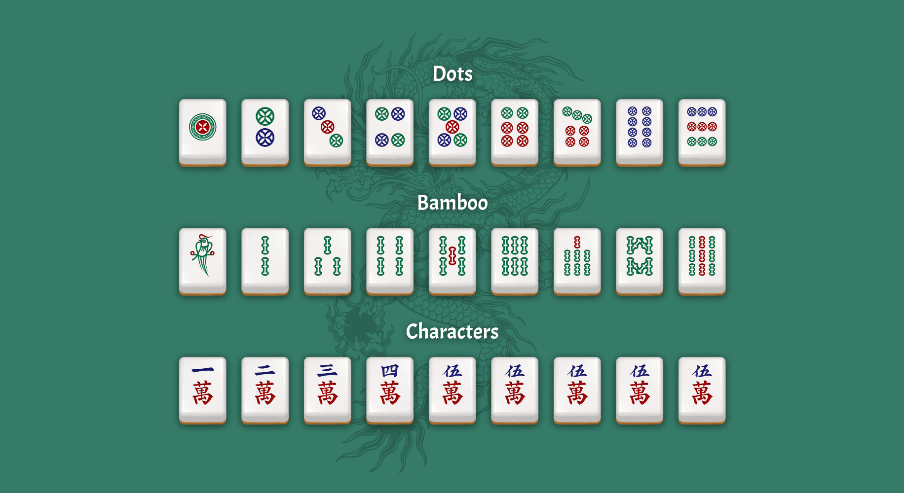 Suits Mahjong tiles